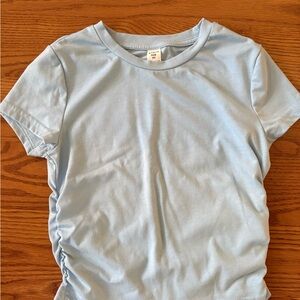 SHEIN Light Blue Short Sleeve Girls' Tee